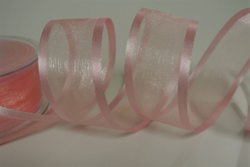 Band 25m/ 40mm, Organza d-face Satin, altrosa Band 25m/ 40mm, Organza d-face Satin, altrosa