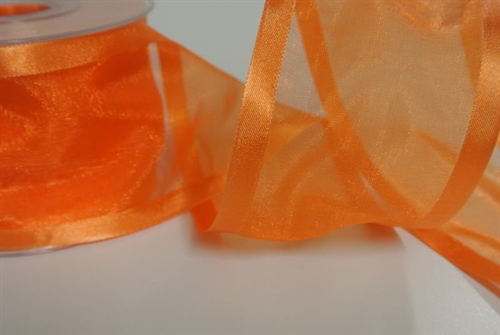 Band 25m/ 70mm, Organza d-face Satin, mandarin Band 25m/ 70mm, Organza d-face Satin, mandarin