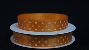 Band 25m/ 15mm, weisse Punkte, orange Band 25m/ 15mm, weisse Punkte, orange