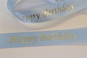 Band 25m/ 24mm, Happy Birthday, hblau Band 25m/ 24mm, Happy Birthday, hblau