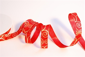 Band 25m/ 15mm, Satin m. Ornament 3D, hrot Band 25m/ 15mm, Satin m. Ornament 3D, hrot