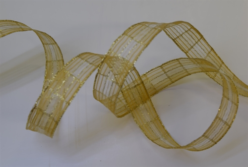 Band 25m/ 15mm, Karo-Tüll, natur Band 25m/ 15mm, Karo-Tüll, natur