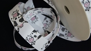 Band 25m/ 25mm, Kühe, weiss/schwarz Band 25m/ 25mm, Kühe, weiss/schwarz