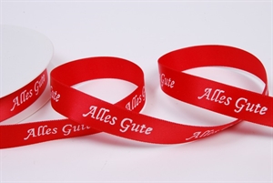 Band 25m/ 15mm, Alles Gute, rot Band 25m/ 15mm, Alles Gute, rot