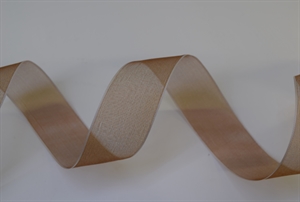 Band 25m/ 25mm, Organza mit Rand, braun Band 25m/ 25mm, Organza mit Rand, braun