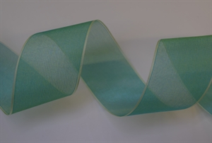 Band 25m/ 40mm, Organza mit Rand, türkis Band 25m/ 40mm, Organza mit Rand, türkis