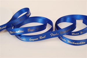 Band 25m/ 10mm, Noel, Natale, blau Band 25m/ 10mm, Noel, Natale, blau