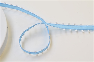 Band 20m/ 10mm, Picot-Schlaufen, blau Band 20m/ 10mm, Picot-Schlaufen, blau