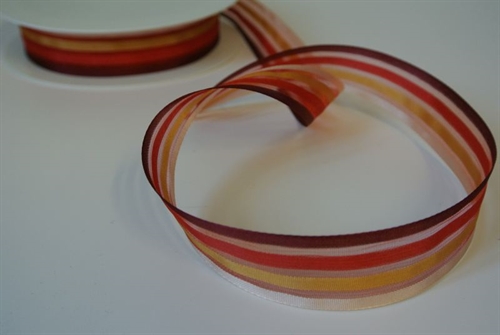 Band 50m/ 25mm, Streifen, rot/bordeaux Band 50m/ 25mm, Streifen, rot/bordeaux