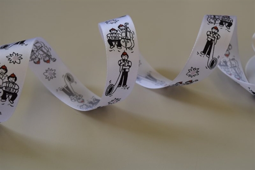 Band 25m/ 25mm, Alphorn & Edelweiss, schwarz/weiss Band 25m/ 25mm, Alphorn & Edelweiss, schwarz/weiss