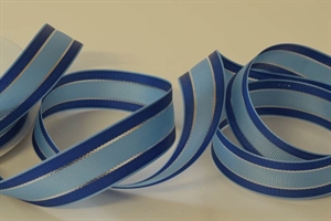 Band 25m/ 25mm, Ripps Duo, blau-hellblau Band 25m/ 25mm, Ripps Duo, blau-hellblau