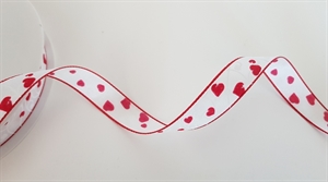 Band 25m/ 15mm, Herz mit Ranke, rot Band 25m/ 15mm, Herz mit Ranke, rot