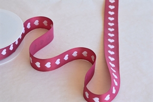 Band 20m/ 25mm, Heart 3d, aubergine Band 20m/ 25mm, Heart 3d, aubergine