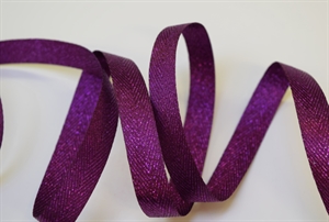 Band 25m/ 12mm, Fischgrat mit Lurex, violet Band 25m/ 12mm, Fischgrat mit Lurex, violet