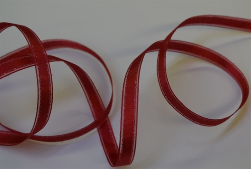 Band 25m/ 10mm, Uni mit Organza-Kante, rot Band 25m/ 10mm, Uni mit Organza-Kante, rot