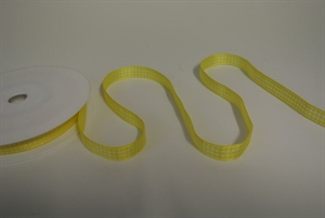 Band 25m/ 10mm, Karo Vichy, gelb Band 25m/ 10mm, Karo Vichy, gelb