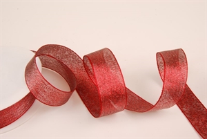 Band 20m/ 25mm, Metallic, rot Band 20m/ 25mm, Metallic, rot