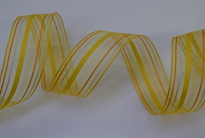 Band 20m/ 25mm, Streifen, gelb Band 20m/ 25mm, Streifen, gelb