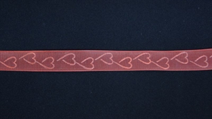 Band 20m/ 15mm, Herz offen 3D rot Sheer, rot Band 20m/ 15mm, Herz offen 3D rot Sheer, rot