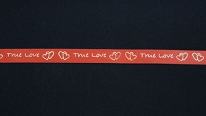 Band 20m/ 10mm, True Love 3D, rot/gold