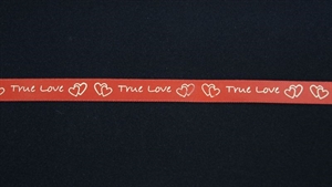 Band 20m/ 10mm, True Love 3D, rot/gold Band 20m/ 10mm, True Love 3D, rot/gold