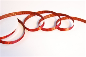 Band 20m/ 10mm, Lurexpunkte, rot/grün Band 20m/ 10mm, Lurexpunkte, rot/grün