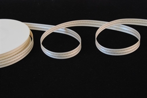 Band 20m/ 10mm, Glanzstreifen, weiss Band 20m/ 10mm, Glanzstreifen, weiss