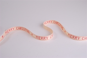 Band 20m/ 15mm, Merry Christmas, rot Band 20m/ 15mm, Merry Christmas, rot