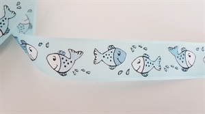 Band 25m/ 25mm, Fische, türkis Band 25m/ 25mm, Fische, türkis