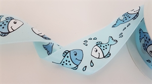 Band 25m/ 40mm, Fische, türkis Band 25m/ 40mm, Fische, türkis