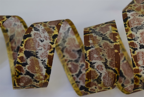 Band 25m/ 25mm, Organza bedruckt, braun Band 25m/ 25mm, Organza bedruckt, braun