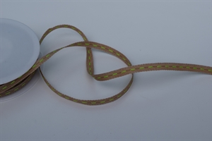 Band 20m/ 06mm, Leinen natur, grün Band 20m/ 06mm, Leinen natur, grün