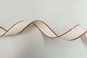 Band 25m/ 15mm, Punkte & Kreise, rubin Band 25m/ 15mm, Punkte & Kreise, rubin