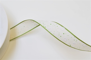 Band 25m/ 15mm, Punkte & Kreise, grün Band 25m/ 15mm, Punkte & Kreise, grün