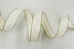 Band 25m/ 25mm, Punkte & Kreise, grün Band 25m/ 25mm, Punkte & Kreise, grün