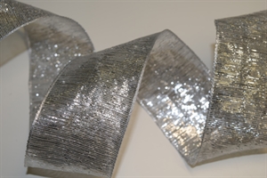 Band 25m/ 40mm, Lurex quer Uni, silber Band 25m/ 40mm, Lurex quer Uni, silber