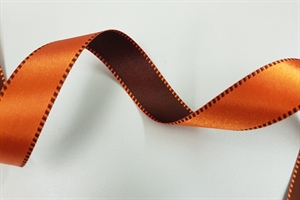 Band 25m/ 25mm, Satin-Duo Würfelkante, kupfer/braun Band 25m/ 25mm, Satin-Duo Würfelkante, kupfer/braun