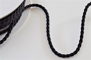 Band 25m/ 4mm, Kordel uni, schwarz Band 25m/ 4mm, Kordel uni, schwarz