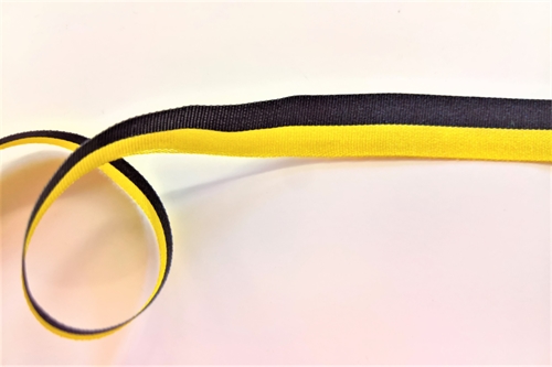 Band 50m/ 10mm, National, gelb/schwarz Band 50m/ 10mm, National, gelb/schwarz