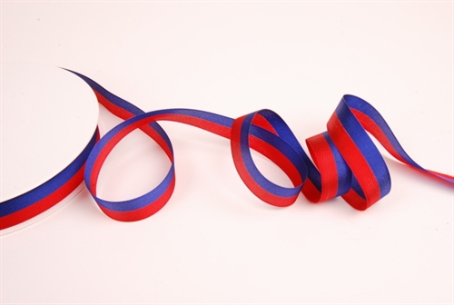 Band 50m/ 15mm, National, rot/blau Band 50m/ 15mm, National, rot/blau