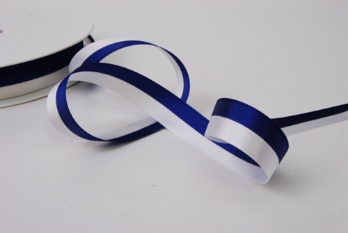 Band 50m/ 15mm, National, dunkelblau/weiss Band 50m/ 15mm, National, dunkelblau/weiss