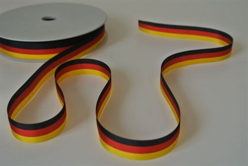 Band 50m/ 15mm, National, gelb/rot/schwarz Band 50m/ 15mm, National, gelb/rot/schwarz