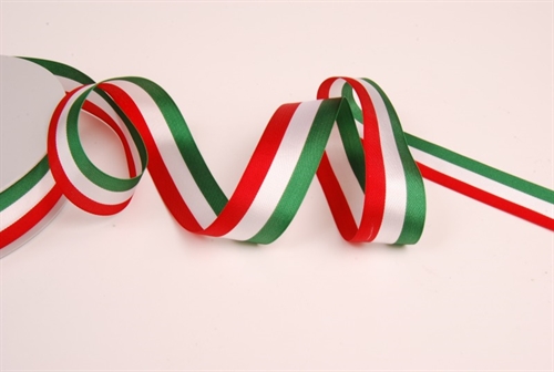 Band 50m/ 25mm, National, grün, weiss, rot Band 50m/ 25mm, National, grün, weiss, rot