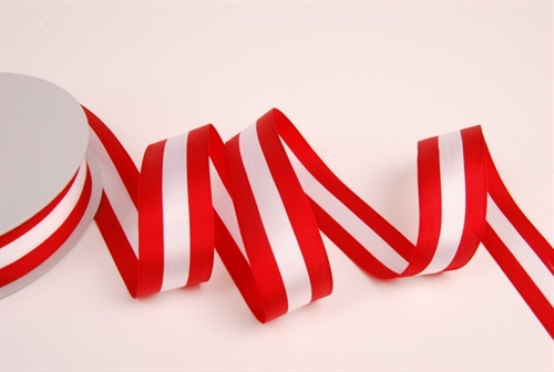 Band 50m/ 25mm, National, rot/weiss/rot Band 50m/ 25mm, National, rot/weiss/rot