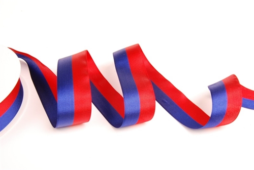 Band 50m/ 25mm, National, rot/blau Band 50m/ 25mm, National, rot/blau