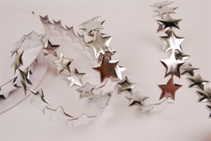 Band 10y/ 15mm, Lurex Pufin Star, silber Band 10y/ 15mm, Lurex Pufin Star, silber