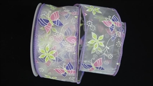 Band 10y/ 50mm, Schmetterling, lila Band 10y/ 50mm, Schmetterling, lila