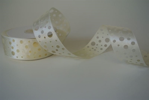 Band 20m/ 40mm, Lochband, ecru Band 20m/ 40mm, Lochband, ecru