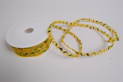 Band 20m/ 10mm, Fantasie, gelb Band 20m/ 10mm, Fantasie, gelb