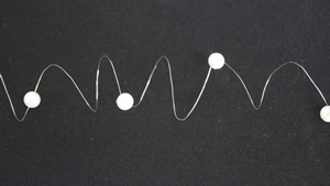 Girlande 10m/ 8mm, Perlen an Draht, weiss Girlande 10m/ 8mm, Perlen an Draht, weiss